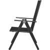 Skládací zahradní židle 2 ks hliník a textilen [41730] (Barva Černá)