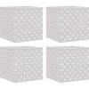 Skládací úložné boxy 4 ks 32x32x32 cm netkaná textilie [4018985] (Barva Hnědá)