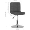 Otočné jídelní židle 6 ks textil [3087459] (Barva Tmavě šedá)