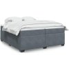 Box spring postel s matrací 200x200 cm samet [3285305] (Barva Světle šedá)