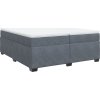 Box spring postel s matrací 200x200 cm samet [3285305] (Barva Světle šedá)