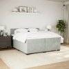 Box spring postel s matrací 200x200 cm samet [3286400] (Barva Modrá)