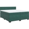 Box spring postel s matrací 200x200 cm samet [3286400] (Barva Modrá)