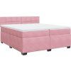 Box spring postel s matrací 200x200 cm samet [3286402] (Barva Světle šedá)