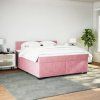 Box spring postel s matrací 200x200 cm samet [3286402] (Barva Světle šedá)