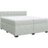 Box spring postel s matrací 200x200 cm samet [3286402] (Barva Světle šedá)