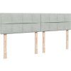 Box spring postel s matrací 200x200 cm samet [3286402] (Barva Světle šedá)