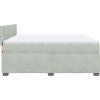 Box spring postel s matrací 200x200 cm samet [3286402] (Barva Světle šedá)
