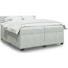 Box spring postel s matrací 200x200 cm samet [3286402] (Barva Světle šedá)