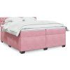 Box spring postel s matrací 200x200 cm samet [3286409] (Barva Tmavě šedá)