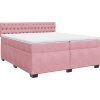 Box spring postel s matrací 200x200 cm samet [3286409] (Barva Tmavě šedá)