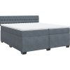 Box spring postel s matrací 200x200 cm samet [3286409] (Barva Tmavě šedá)