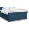 Box spring postel s matrací 200x200 cm samet [3286409] (Barva Tmavě šedá)