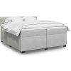 Box spring postel s matrací 200x200 cm samet [3286409] (Barva Tmavě šedá)