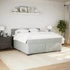 Box spring postel s matrací 200x200 cm samet [3286409] (Barva Tmavě šedá)