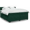 Box spring postel s matrací 200x200 cm samet [3286409] (Barva Tmavě šedá)