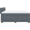 Box spring postel s matrací 200x200 cm samet [3286409] (Barva Tmavě šedá)