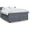 Box spring postel s matrací 200x200 cm samet [3286409] (Barva Tmavě šedá)