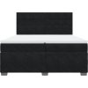 Box spring postel s matrací 200x200 cm samet [3291004] (Barva Černá)