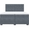 Box spring postel s matrací 200x200 cm samet [3291004] (Barva Černá)