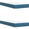 Box spring postel s matrací 200x200 cm samet [3288718] (Barva Modrá)