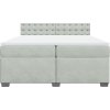Box spring postel s matrací 200x200 cm samet [3288718] (Barva Modrá)