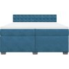 Box spring postel s matrací 200x200 cm samet [3288718] (Barva Modrá)