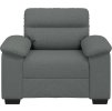 Rozkládací křeslo 100x81x84 cm látka [4105288] (Barva Tmavě šedá)