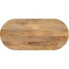 Stolní deska 120 x 60 x 3,8 cm oválná masivní hrubý mangovník [370140] (Barva Mangovníkové dřevo (přírodní))