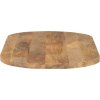 Stolní deska 120 x 60 x 3,8 cm oválná masivní hrubý mangovník [370140] (Barva Mangovníkové dřevo (přírodní))