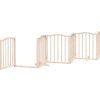 Zábrana pro psy s dvířky skládací 6 panelů 300 cm topol [352213] (Barva Bílá)