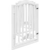 Zábrana pro psy s dvířky skládací 6 panelů 300 cm topol [352213] (Barva Bílá)