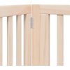Zábrana pro psy s dvířky skládací 4 panely 320 cm topol [352249] (Barva Bílá)