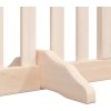 Zábrana pro psy s dvířky skládací 4 panely 320 cm topol [352249] (Barva Bílá)