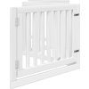 Zábrana pro psy s dvířky skládací 4 panely 320 cm topol [352249] (Barva Bílá)