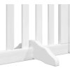 Zábrana pro psy s dvířky skládací 4 panely 320 cm topol [352249] (Barva Bílá)