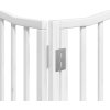 Zábrana pro psy s dvířky skládací 6 panelů 480 cm topol [3155617] (Barva Bílá)