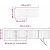 Zábrana pro psy s dvířky skládací 6 panelů 480 cm topol [3155617] (Barva Bílá)