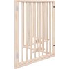 Psí branka s dvířky, skládací, 4 panely, , 320 cm, topolové dřevo [352195] (Barva Černá)