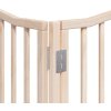 Zábrana pro psy s dvířky skládací 10 panelů 800 cm topol [3155611] (Barva Přírodní)