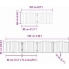 Zábrana pro psy s dvířky skládací 10 panelů 800 cm topol [3155611] (Barva Přírodní)