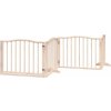 Zábrana pro psy s dvířky skládací 10 panelů 800 cm topol [3155611] (Barva Přírodní)