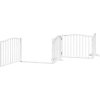 Zábrana pro psy s dvířky skládací 10 panelů 800 cm topol [3155611] (Barva Přírodní)