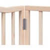 Zábrana pro psy s dvířky skládací 10 panelů 800 cm topol [3155611] (Barva Přírodní)