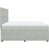 Box spring postel s matrací 200x200 cm samet [3294724] (Barva Světle šedá)