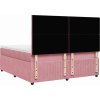 Box spring postel s matrací 200x200 cm samet [3294732] (Barva Černá)