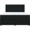 Box spring postel s matrací 200x200 cm samet [3294732] (Barva Černá)