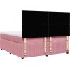 Box spring postel s matrací 200x200 cm samet [3292429] (Barva Růžová)