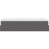 Osmanský rám postele s matrací 100x200cm umělá kůže [3311024] (Barva Šedá)