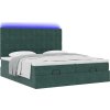 Osmanský rám postele s matrací 200x200cm samet [3314666] (Barva Tmavě zelená)